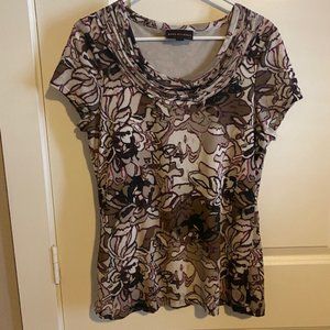 Dana Buchman Floral Blouse Size L